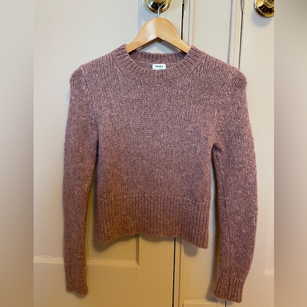 Aritzia Talula Pink Alpaca Wool Sweater - XS